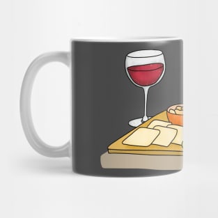 Wine and cheese platter Mug